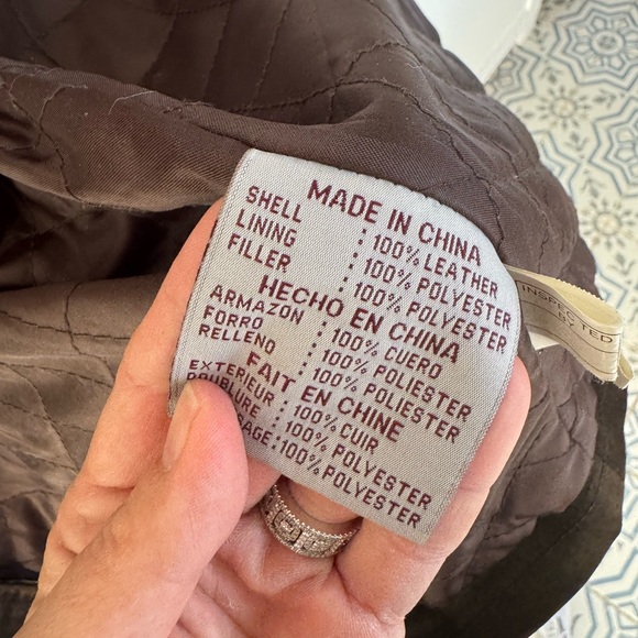 JLC Men’s Brown Suede Leather Bomber Jacket Zip Up Coat Size L - Picture 10 of 12